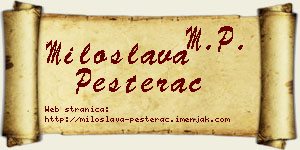 Miloslava Pešterac vizit kartica